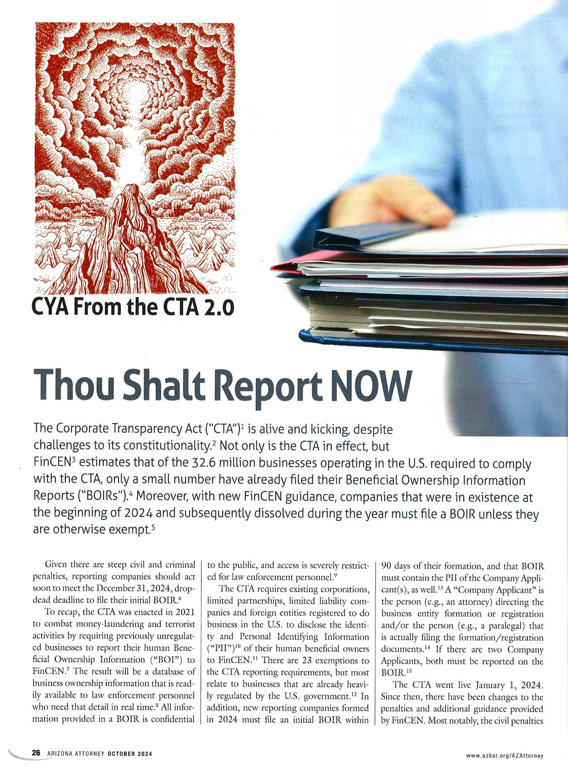 Arizona Attorney Thou Shalt Report Now 2024 10